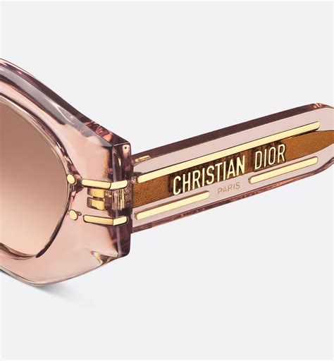 dior brille rosa mit herz am bügel|DiorSignature B1U Transparente Butterfly.